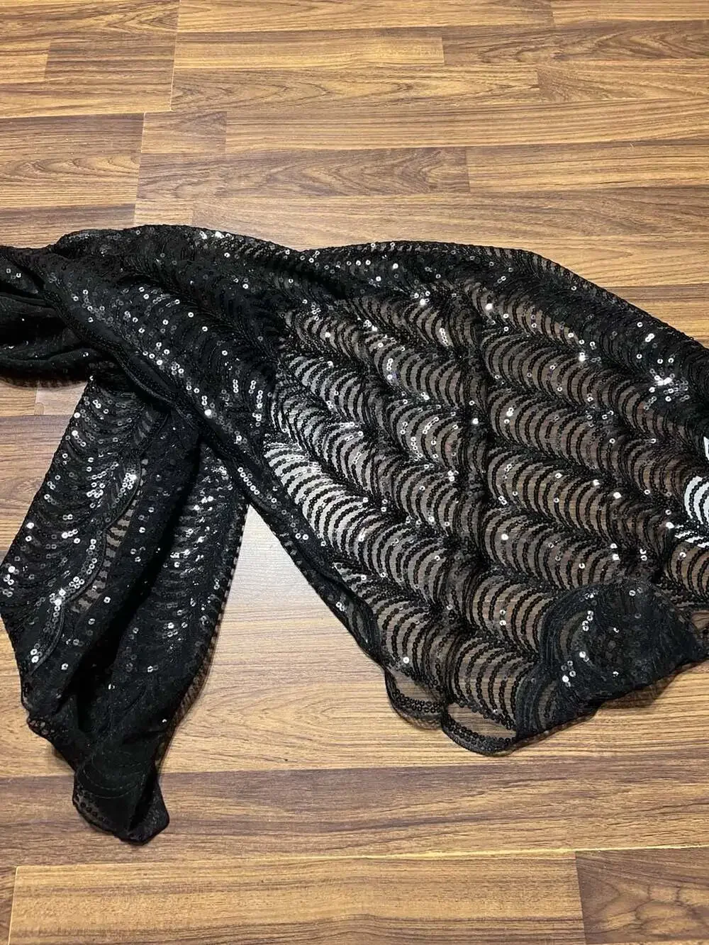 NWT Cato Black Rhinestone Embellished Scarf